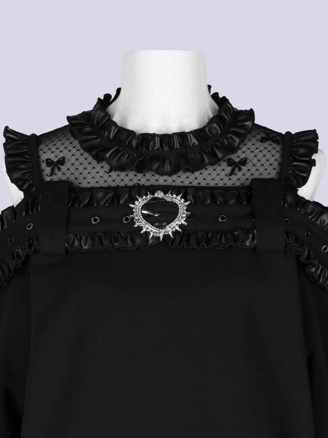 IMVAL / Highneck Off Shoulder Dress［BLK］