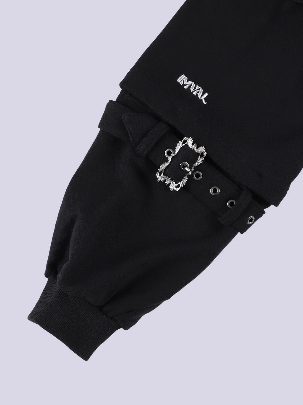 IMVAL / Highneck Off Shoulder Dress［BLK］