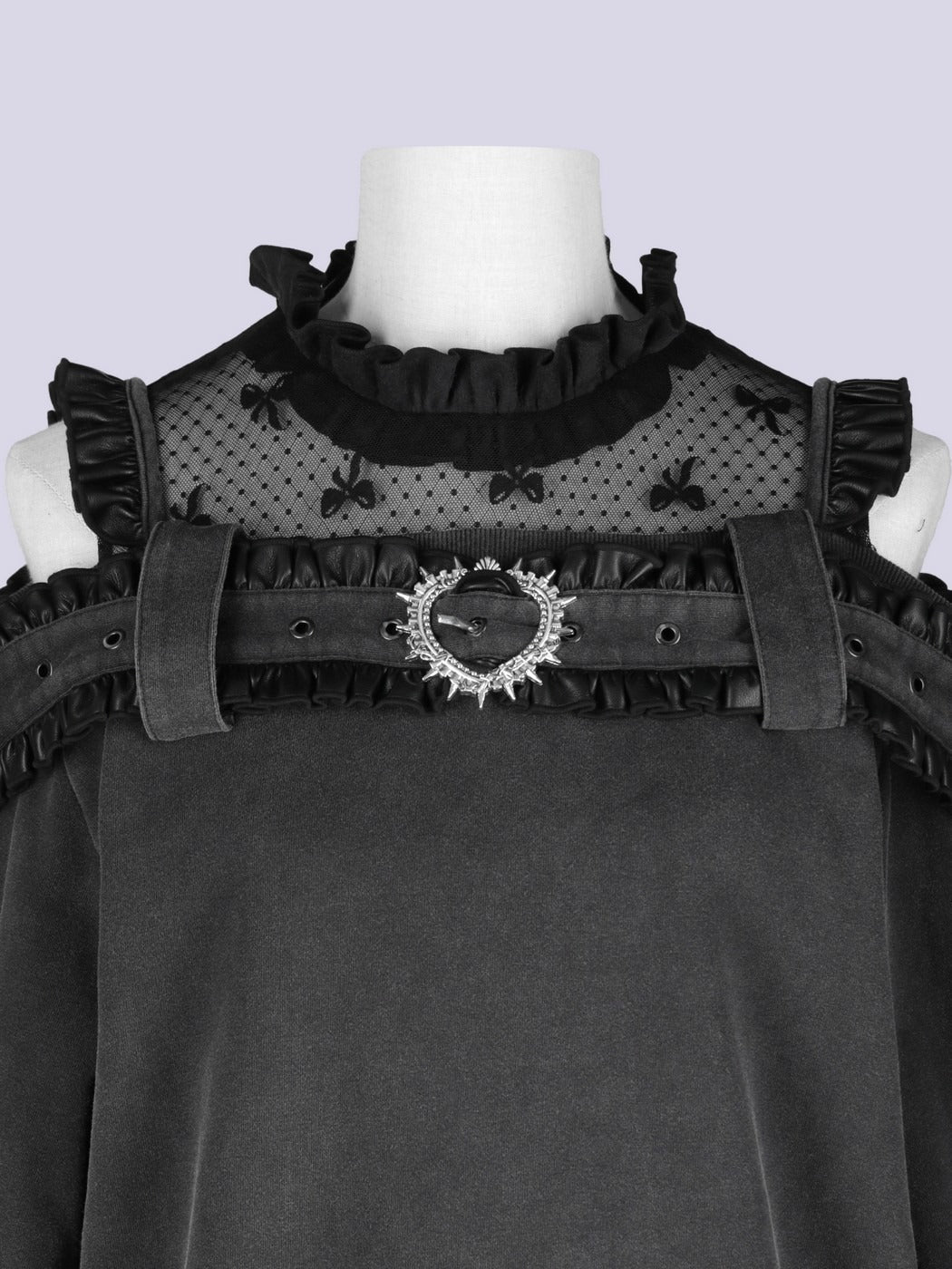 IMVAL / Highneck Off Shoulder Dress［INK］